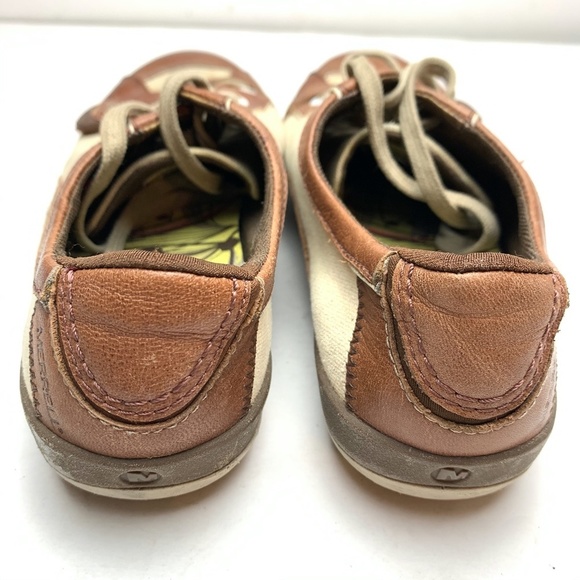MERRELL PIROUETTE Brown Leather Canvas Shoes sz 6 - Picture 2 of 12